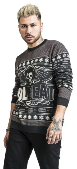 "Holiday Sweater 2022" Christmas Jumper Zwart Van Volbeat -Sportkleding 508959wa