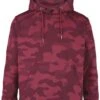"Camo Hoodie Met Kraag" Trui Met Capuchon Bordeaux Van Black Premium By EMP -Sportkleding 519811a