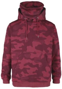 "Camo Hoodie Met Kraag" Trui Met Capuchon Bordeaux Van Black Premium By EMP