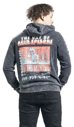 "Acid" Trui Met Capuchon Donkergrijs Van Rick And Morty -Sportkleding 520403wb
