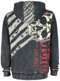 "SOA" Trui Met Capuchon Donkergrijs Van Sons Of Anarchy -Sportkleding 520425b