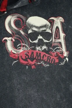 "SOA" Trui Met Capuchon Donkergrijs Van Sons Of Anarchy -Sportkleding 520425d