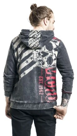 "SOA" Trui Met Capuchon Donkergrijs Van Sons Of Anarchy -Sportkleding 520425wb