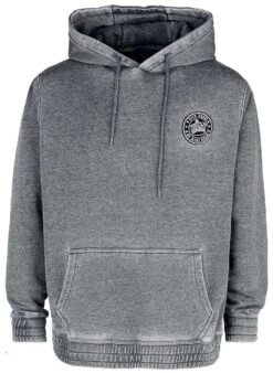 "Hoodie Met Ushed Wash" Trui Met Capuchon Grijs Van Rock Rebel By EMP