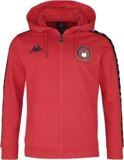 "Kappa X EMP Jack Met Capuchon" Vest Met Capuchon Rood Van EMP Special Collection