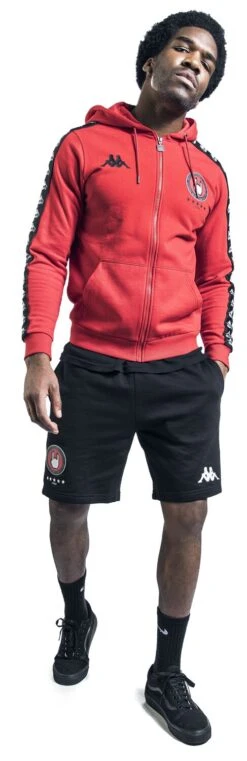 "Kappa X EMP Jack Met Capuchon" Vest Met Capuchon Rood Van EMP Special Collection -Sportkleding 526459wd