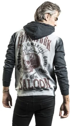 "Persil Skull" Trui Met Capuchon Donkergrijs-lichtgrijs Van Alchemy England -Sportkleding 527843wb