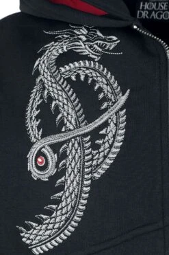 "House Of The Dragon" Vest Met Capuchon Zwart Van Game Of Thrones -Sportkleding 527875d