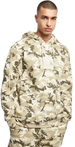 "Southpole Embroidery Hoody" Trui Met Capuchon Camo Zand Van Southpole -Sportkleding 536504wa