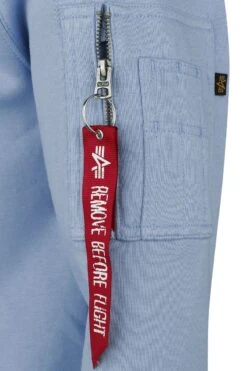 "Alpha Label Hoodie" Trui Met Capuchon Lichtblauw Van Alpha Industries -Sportkleding 537266d3