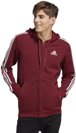 "M 3S FL FZ HD" Vest Met Capuchon Bordeaux Van Adidas 9 "M 3S FL FZ HD" Vest Met Capuchon Bordeaux Van Adidas -Sportkleding 538561wa