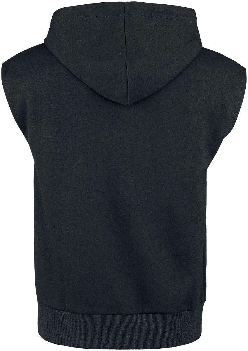 "Avi" Vest Met Capuchon Zwart Van Forplay 4 "Avi" Vest Met Capuchon Zwart Van Forplay - Afbeelding 2