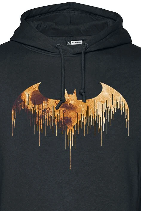 "Drip Logo" Trui Met Capuchon Zwart Van Batman 4 "Drip Logo" Trui Met Capuchon Zwart Van Batman - Afbeelding 2