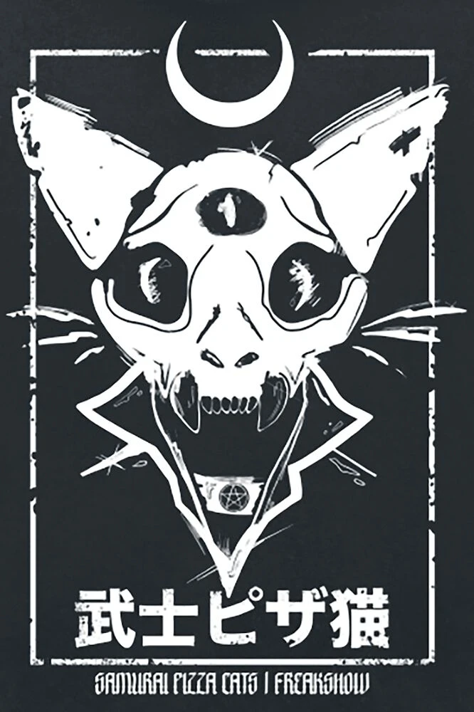 "Freakshow" Trui Met Capuchon Zwart Van Samurai Pizza Cats 5 "Freakshow" Trui Met Capuchon Zwart Van Samurai Pizza Cats - Afbeelding 3