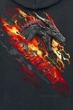 "Fire And Blood" Trui Met Capuchon Zwart Van Game Of Thrones -Sportkleding 547917d