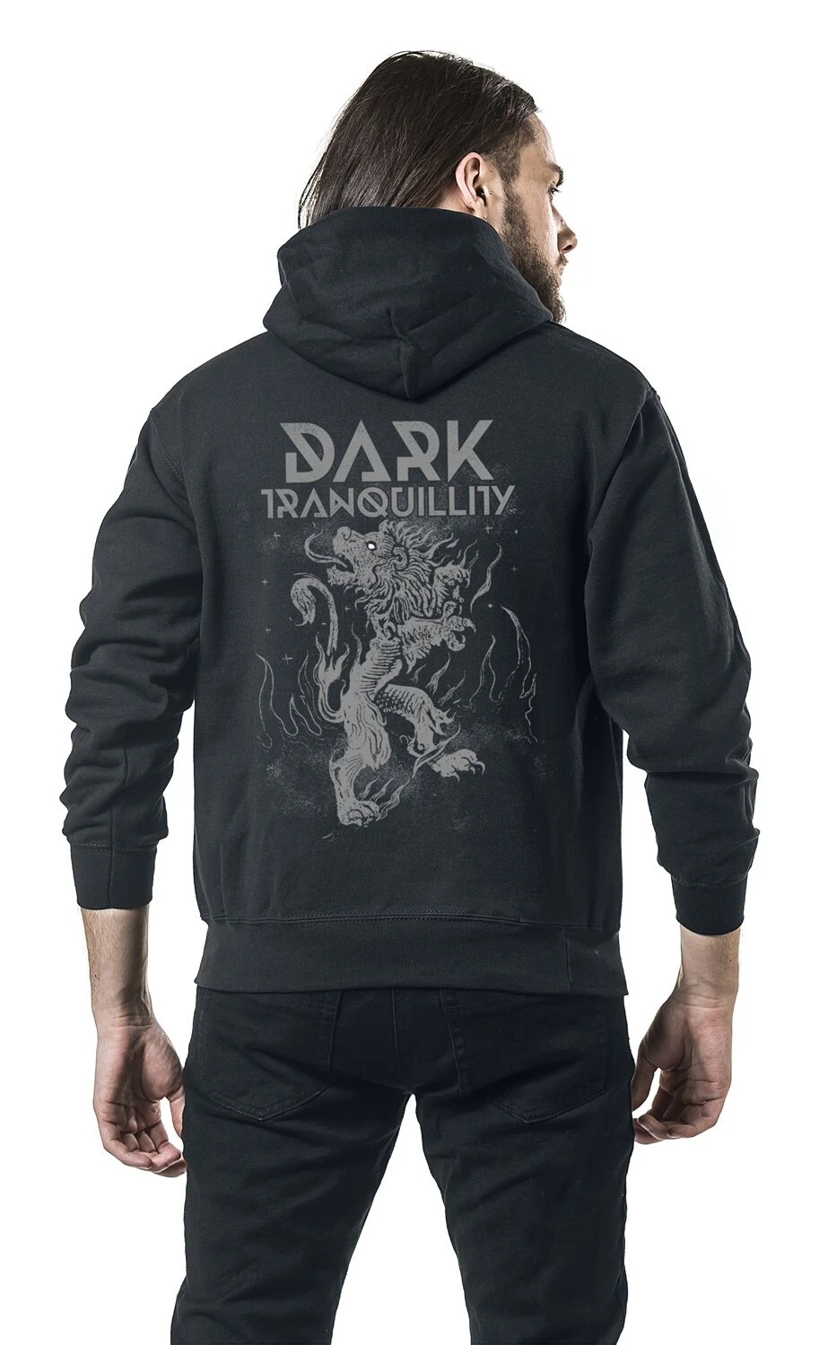 "Lion" Trui Met Capuchon Zwart Van Dark Tranquillity 7 "Lion" Trui Met Capuchon Zwart Van Dark Tranquillity - Afbeelding 5