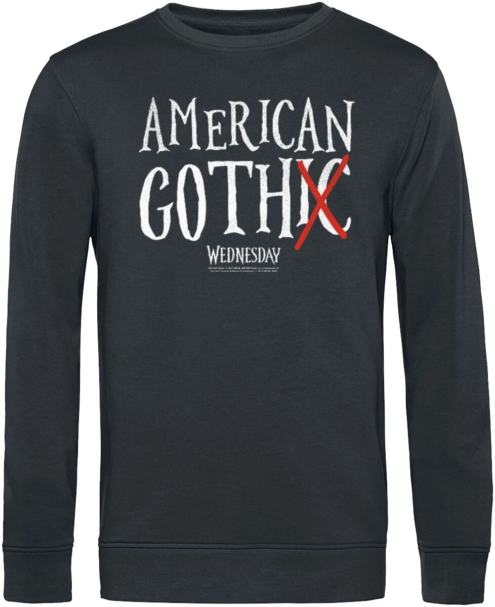 "American Goth" Sweatshirts Zwart Van Wednesday 3 "American Goth" Sweatshirts Zwart Van Wednesday